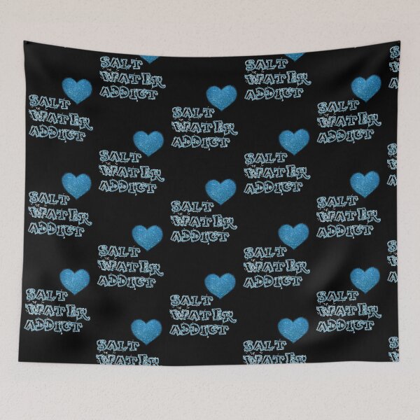 Item preview, Salt Water Addict Ocean Girl Glitter Blue Heart  designed and sold by catchyology.