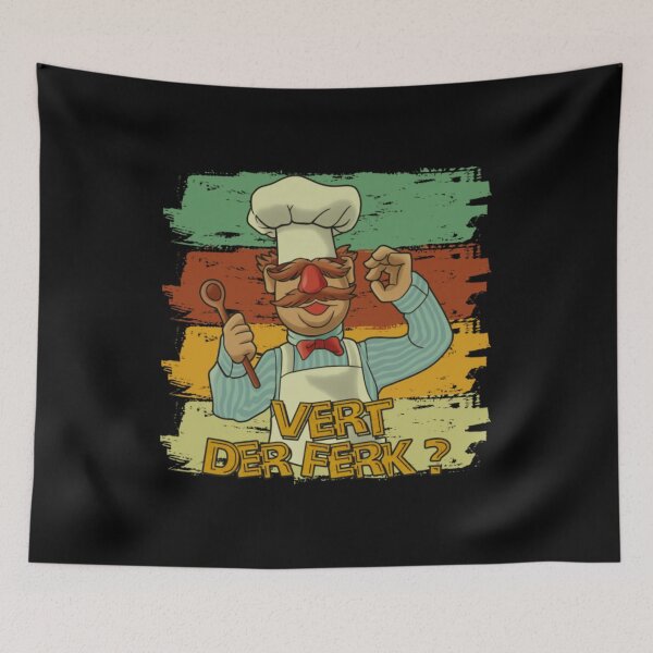 Item preview, Vintage Vert Der Ferk, Cute Funny Swedish Chef Knife designed and sold by LiborDuda.