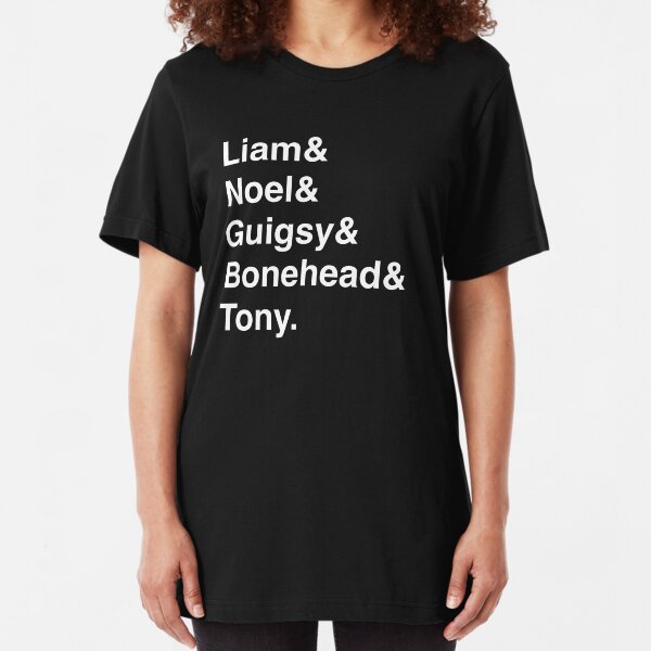 Oasis Helvetica Black Slim Fit T-Shirt