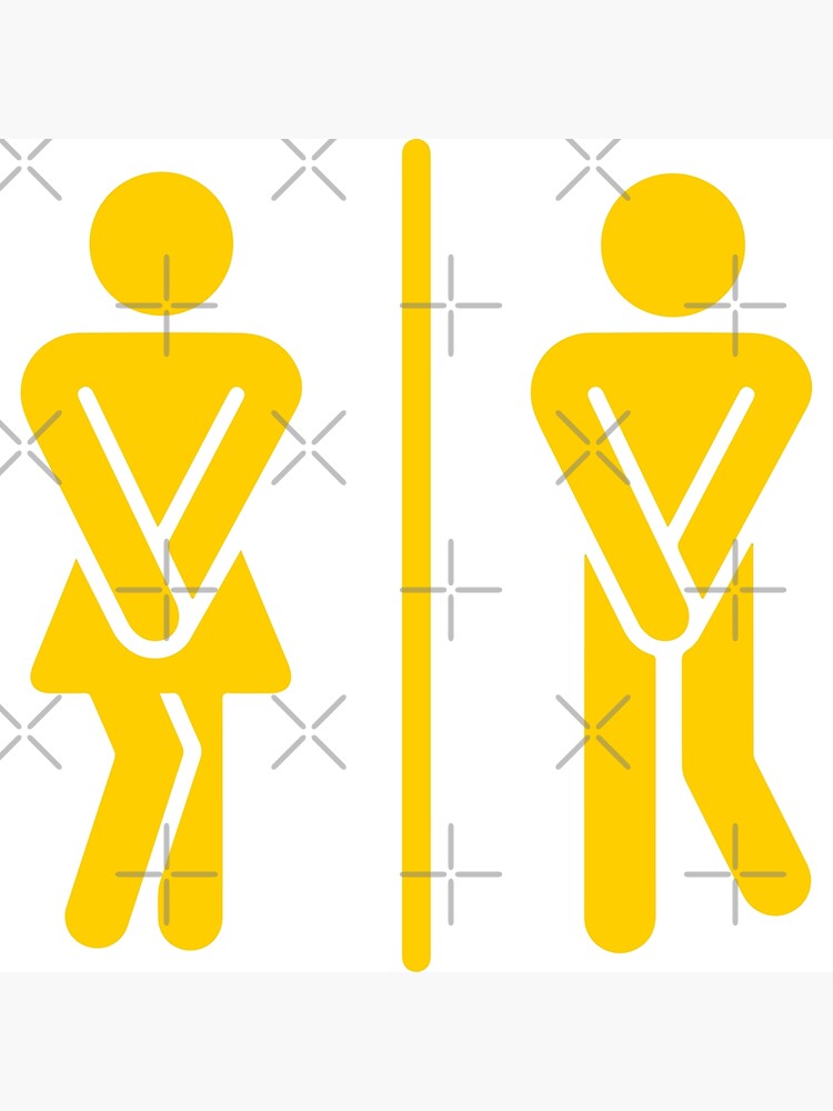 "Yellow Men, Women Restroom Sign, Bathroom Sign, Toilet Sign, Wc Sign ...