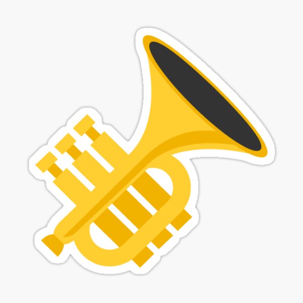 “Trumpet” Sticker for Sale by DamsadiDesign | Redbubble