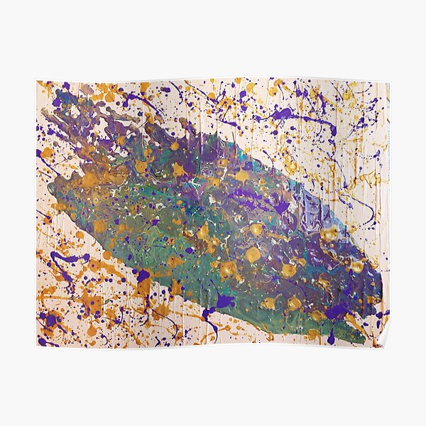 Modern Art Colored Galaxy Poster