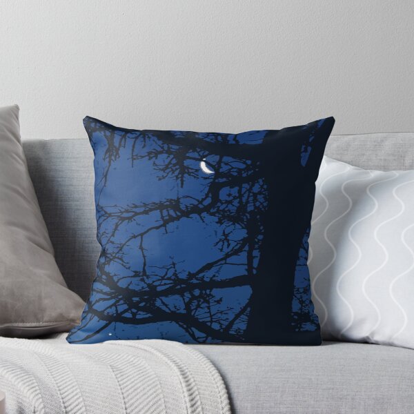 Item preview, Crescent Moon Silhouette Tree Blue Night Sky designed and sold by adriturner.