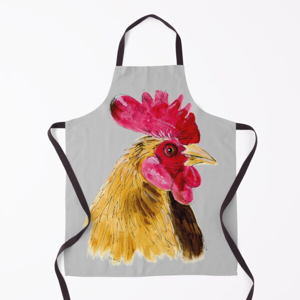 Item preview, Beautiful acrylic painting of a cockerel or rooster with deep red comb and wattle and brown feathers designed and sold by janesg.
