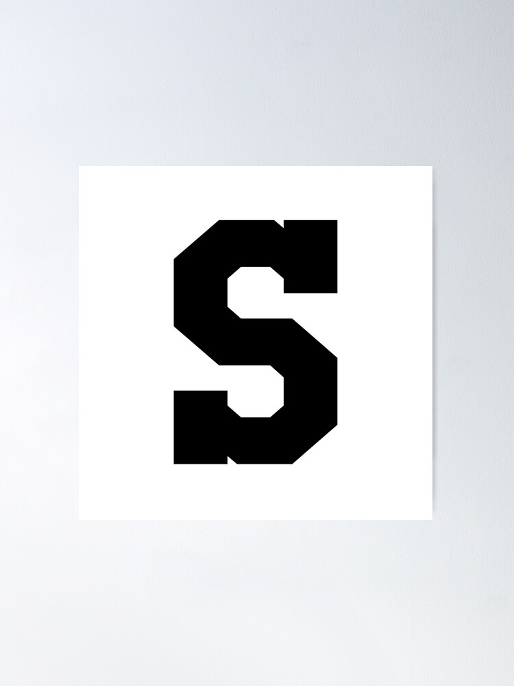 Alphabet, Black S, Sports letter S | Poster