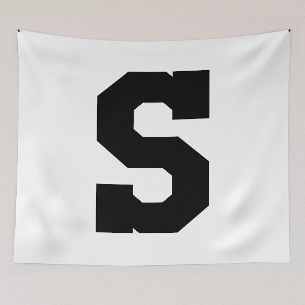 Item preview, Alphabet, Black S, Sports letter S designed and sold by TheCultStuff.