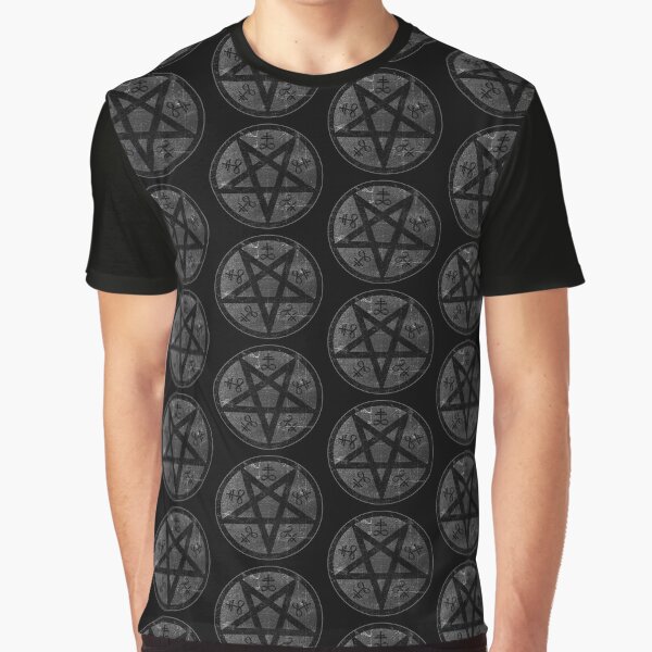 eVIL pENTAGRAM , bLACK mETAL sATANIC t-SHIRT,oCCULt FAShIOn Graphic T-Shirt