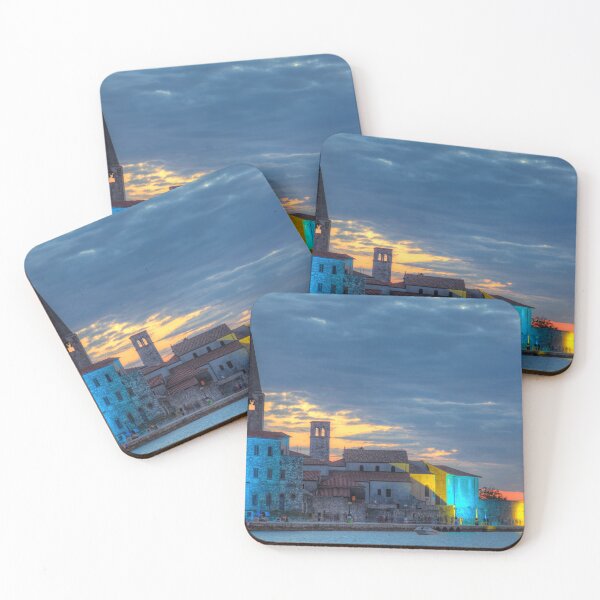 Item preview, View of Porec skyline and sea at sunset, Istria. Croatia designed and sold by Bepslabor.