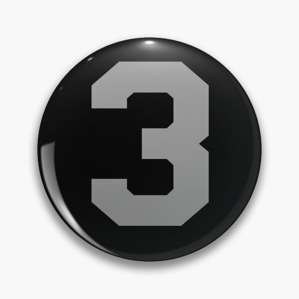 Artikelvorschau, Nummer 3, Silber Drei, Sport Nummer 3 entworfen und verkauft von TheCultStuff.