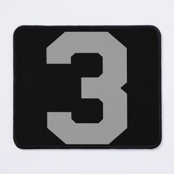 Item preview, Number 3, Silver three, Sports number 3 designed and sold by TheCultStuff.