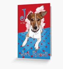 J is for Jack Russell Greeting Card