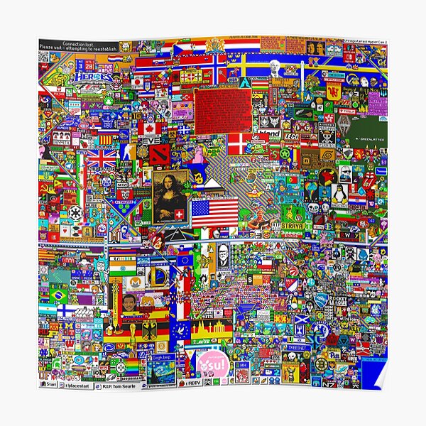 Reddit r/Place 12K (Without Void) Poster