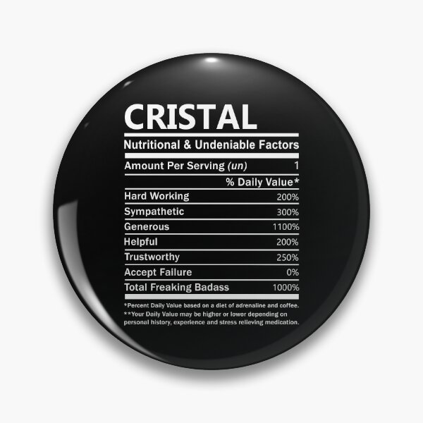 Item preview, Cristal Name T Shirt - Cristal Nutritional And Undeniable Factors Gift Item Tee designed and sold by aaronmaxi6.
