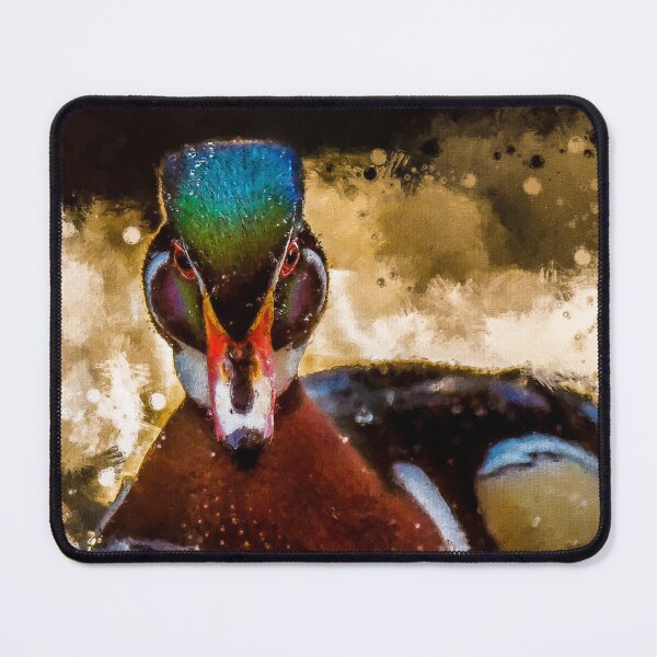 Item preview, Wood Duck, Cute Drake Wood Duck Oil Paint, North American Wood Duck, Colorful Carolina Wood Duck designed and sold by Paintcorner.