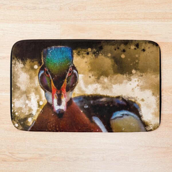 Item preview, Wood Duck, Cute Drake Wood Duck Oil Paint, North American Wood Duck, Colorful Carolina Wood Duck designed and sold by Paintcorner.
