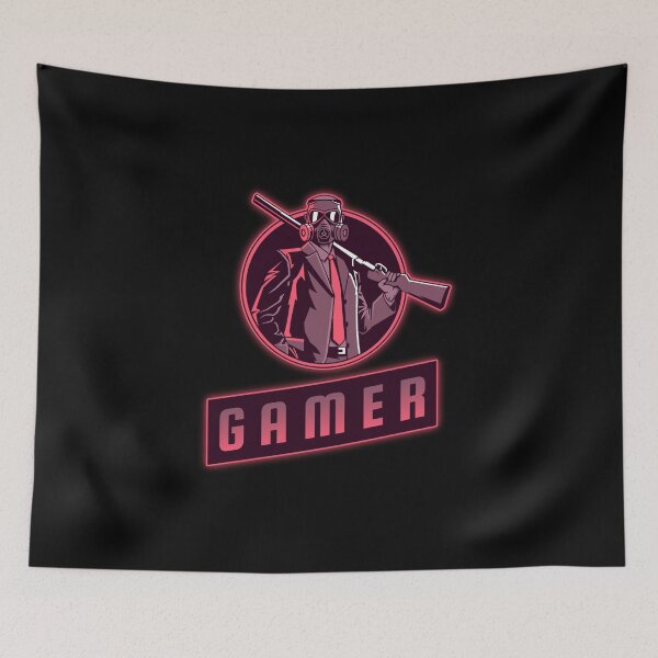 Item preview, Gamer with Shooter wearing Respirator designed and sold by PRIVARSHU.