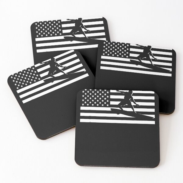 Item preview, American Flag Surf Beach Surfing T-Shirt designed and sold by ShaneGuzman.
