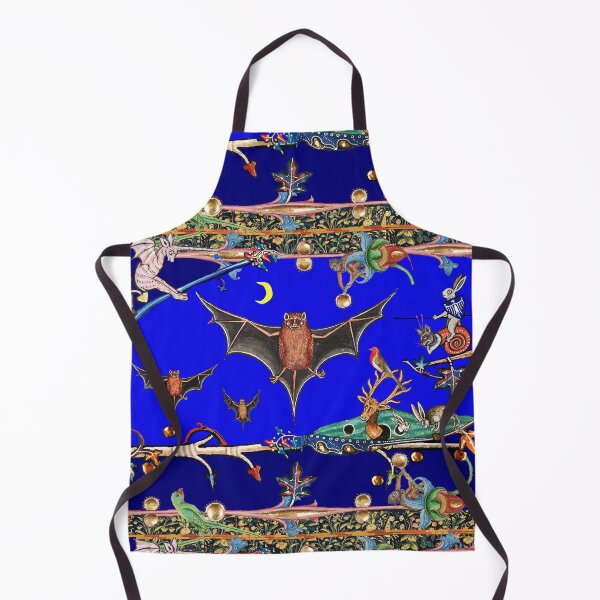 Item preview, WEIRD MEDIEVAL BESTIARY,FLYING BATS IN BLUE NIGHT ,UNICORN ,KILLER RABBIT  designed and sold by BulganLumini.