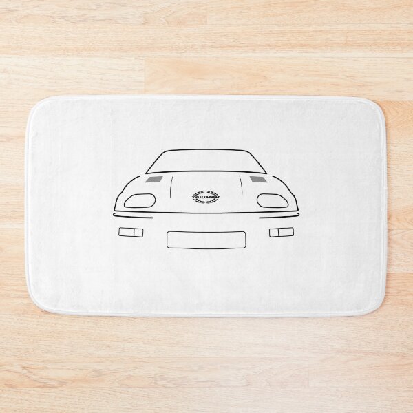 Item preview, Triumph TR7 1970s classic sports car black outline graphic (laurel) designed and sold by soitwouldseem.