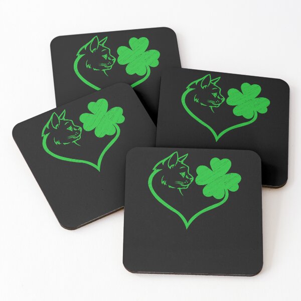 Item preview, Cat Silhouette Shamrock St Patricks Day Kitten Lover designed and sold by millierandall2.