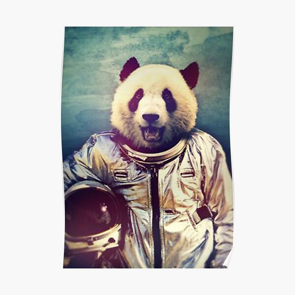 Panda astronaut poster Poster