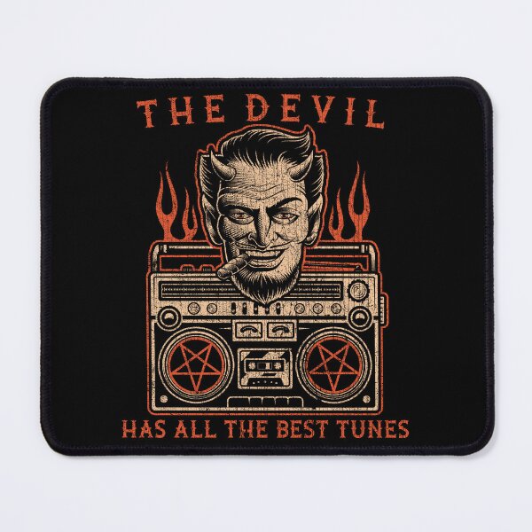 Item preview, The Devil Has All The Best Tunes! Funny Rock Music, Metalhead, Ghetto Blaster designed and sold by Proverbial Wisdom Design.