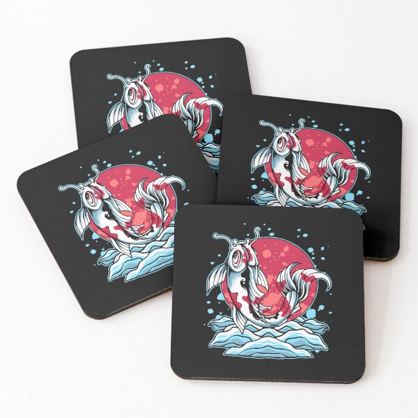 Item preview, Japanese Yin Yang Koi Fish on the Bloody Moon designed and sold by BakaOutfit.