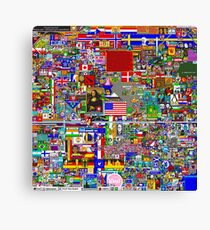 Reddit r/Place 12K Official r/TheFinalClean Cleaned Version – FINAL Revision (With Void) Canvas Print