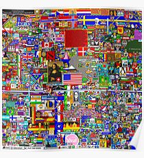 Reddit r/Place 12K Official r/TheFinalClean Cleaned Version – FINAL Revision (With Void) Poster