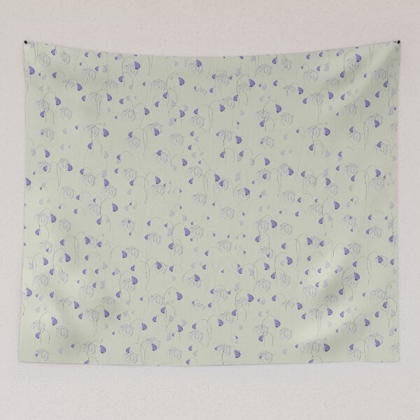 Item preview, purple moss, pattern, seed pods designed and sold by Natairbrush.