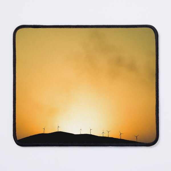 Item preview, Windmills Turbines Propellers Energy on a mountain at sunset designed and sold by Bepslabor.