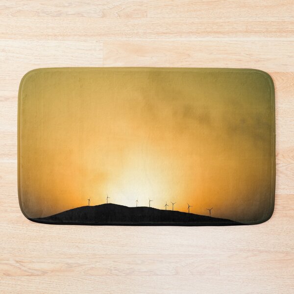 Item preview, Windmills Turbines Propellers Energy on a mountain at sunset designed and sold by Bepslabor.