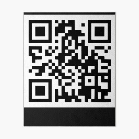 rickroll qr code Art Board Print for Sale by bsashop