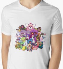 Team Rocket - Vergangenheit & Gegenwart T-Shirt mit V-Ausschnitt