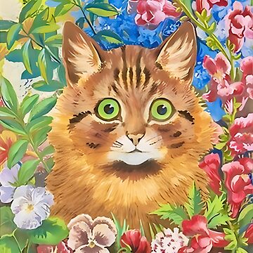 Louis Wain Print Cat Wall Art Decor Fancy Pretty Cat Vintage 