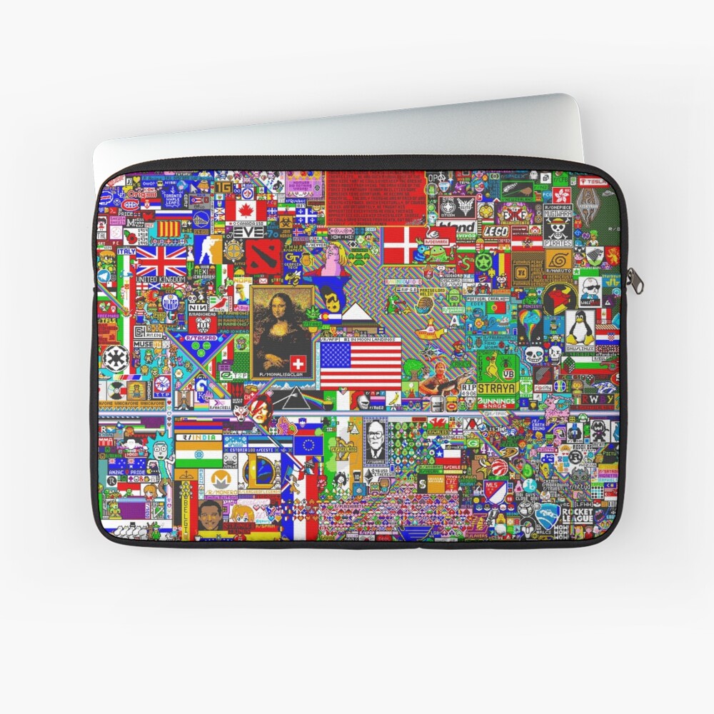 "Reddit r/Place 12K" Laptop Sleeve by bobbooo Redbubble