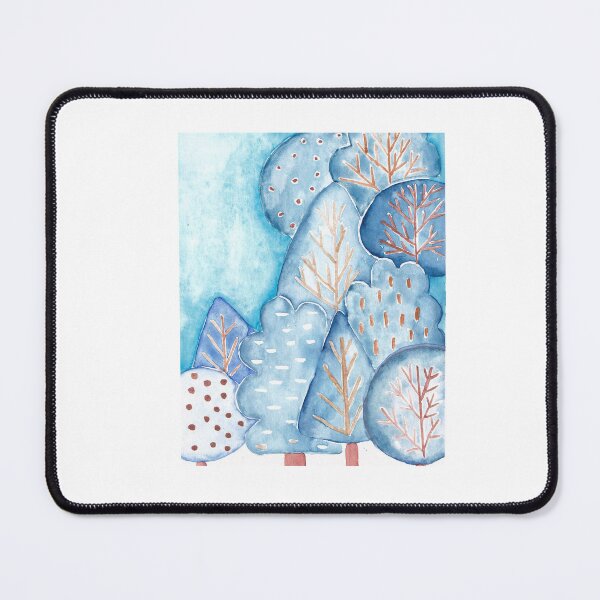 Item preview, WINTER TREES ~ blue watercolours designed and sold by Ivy & Foxglove Designs.