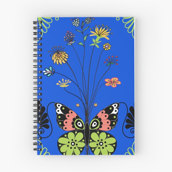 Item preview, Butterfly bouquet flowers and ornament swirls seamless pattern designed and sold by AleFairyland.