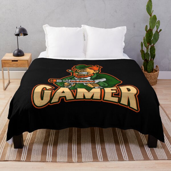 Item preview, Gamer with Angry Shooter holding Machine Gun designed and sold by PRIVARSHU.