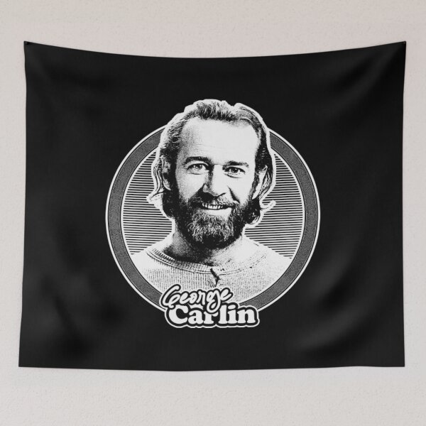 Item preview, George Carlin 70s Style Retro Fan Art designed and sold by JuditSzucs.