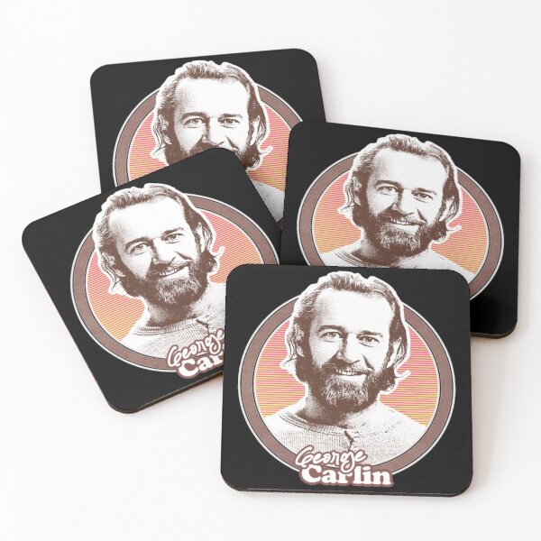 Item preview, George Carlin 1970s Style Retro Fan Art designed and sold by JuditSzucs.