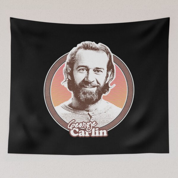 Item preview, George Carlin 1970s Style Retro Fan Art designed and sold by JuditSzucs.