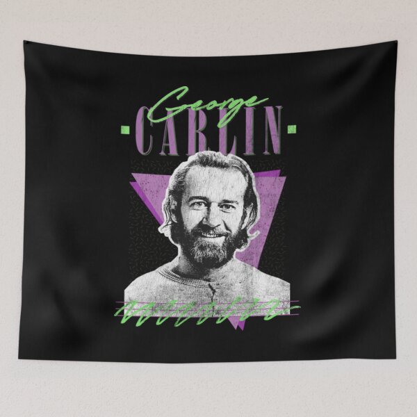 Item preview, George Carlin Vintage Style Fan Art Design designed and sold by JuditSzucs.