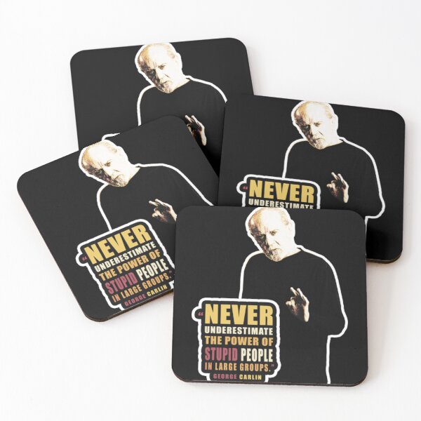 Item preview, George Carlin quote on stupid people designed and sold by JuditSzucs.
