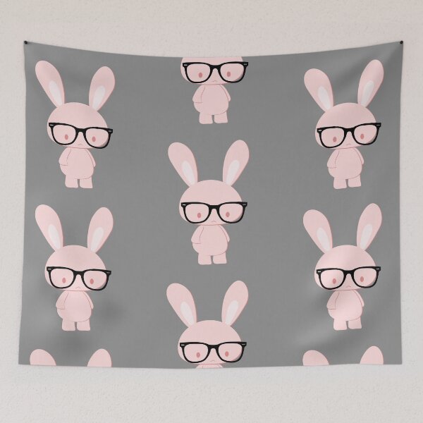 Item preview, Pink Hipster Bunny designed and sold by KGoPrintables.