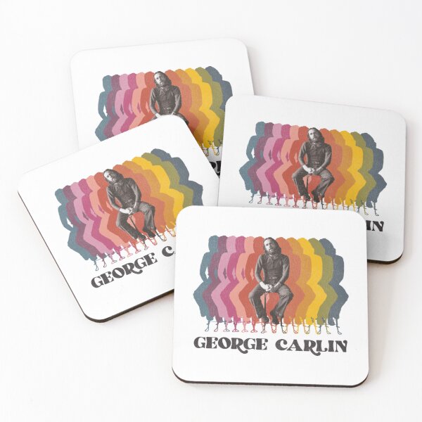 Item preview, George Carlin Retro Fade Gift Fan designed and sold by JuditSzucs.
