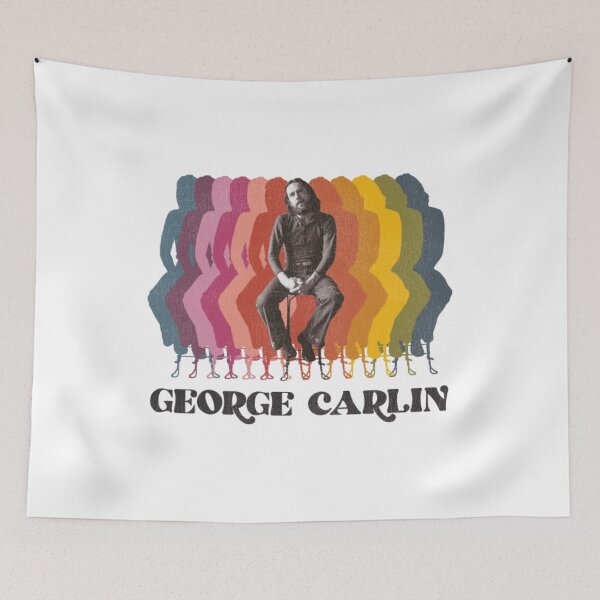 Item preview, George Carlin Retro Fade Gift Fan designed and sold by JuditSzucs.
