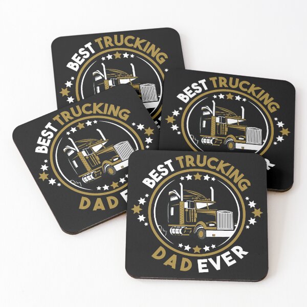 Item preview, Best Trucking Dad Ever,funny gift for Trucker dad in fathers day,Custom appreciation Golden truck gift for Truckers, designed and sold by SimpleAndGreat.