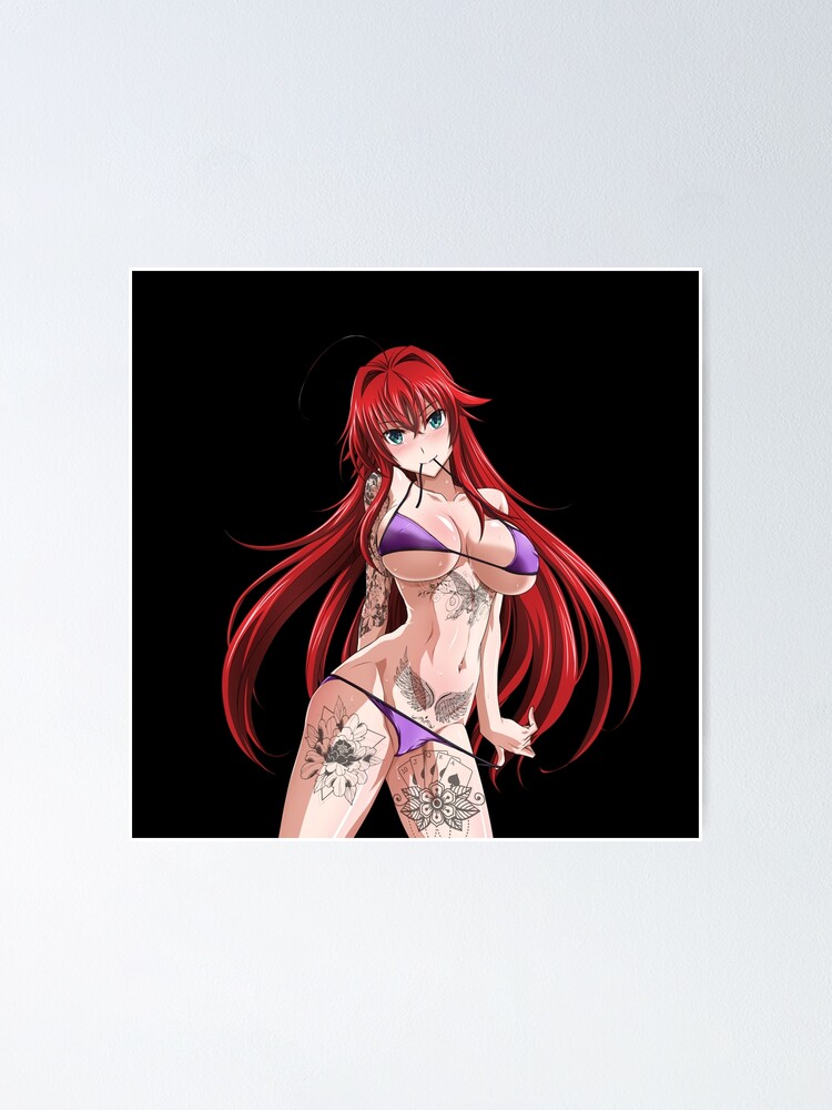 Hot Rias Gremory High School Dxd Poster By Shugoku Redbubble 