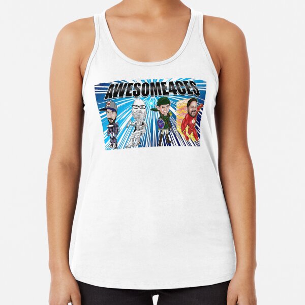 Core Crew of the Awesome4ces Network Racerback Tank Top